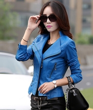 Fashion plus size mandarin collar women’s jackets 2016 leather clothing slim motorcycle leather jacket Ladies outerwear coats
