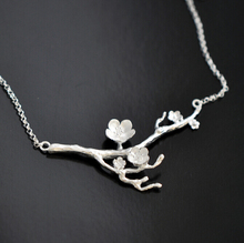 925 Sterling Silver Cherry Blossom Necklace Pattern Jewelry Division Flowers Necklaces & Pendants For Women Current Joyas De Plata D4