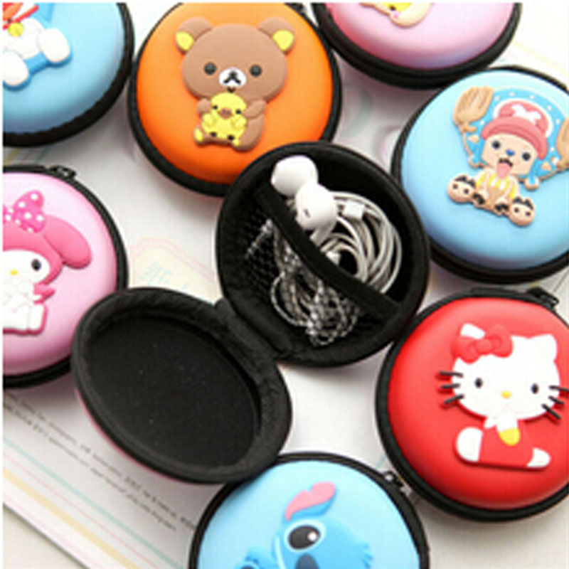 Headphone Coin Purse Printing Bag Change Coin Purse For Girl Anime Retro Sillcon Coin Purse Bag