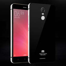 Luxury Xiaomi Redmi Note 3 Case Aluminum Frame + PC + Tempered Glass Back Battery Cover Replacement For Redmi Note3 Cases