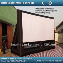 Free shipping small inflatable movie screen 16:9 inflatable projection screen inflatable film screen