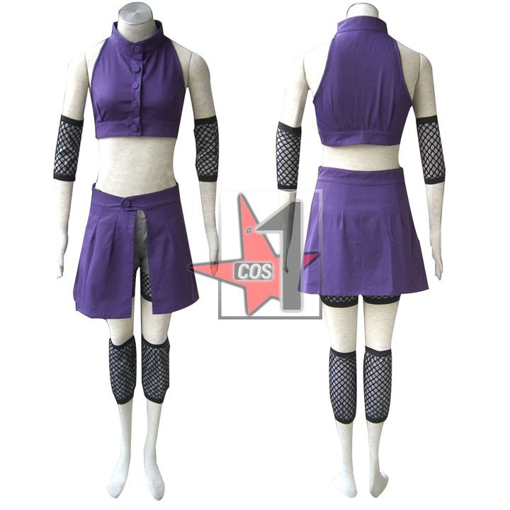 Anime Naruto Yamanaka Ino cosplay costumes Sexy purple sleeveless clothing set for women Halloween role playing CN0428