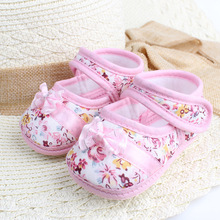 Retail Girls flowers baby toddler shoes 11cm 12cm 13cm spring autumn children footwear first walkers for