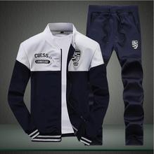 Free Shipping New Fashion 2015 Sping/Autumn Hood Sweatshirt Sports Set Men Brand Men’s Sports Suits Men Sportswear Jacket+Pants