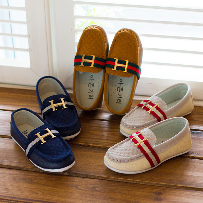 J G Chen 2015 New Autumn boy children shoes single PU leather shoes boys moccasin loafers
