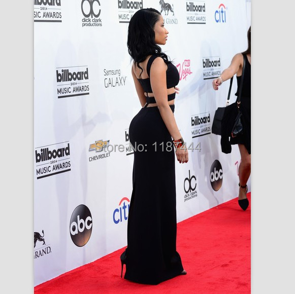 Nicki Minaj Black sexy red carpet prom dress 2014 Billboard Music ...