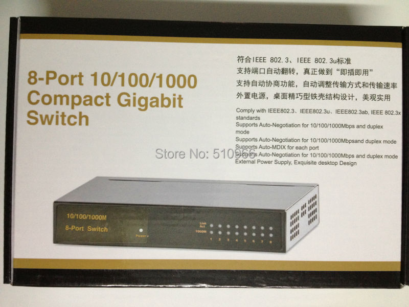        8 () 10 / 100 / 1000   8-port 10 / 100 / 1000   