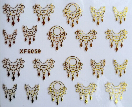 New Arrived 3D Gold Nail Stickers Decorations Eardrop Nail Deisgn Decals Stickers Ongles Manicure Nail Art