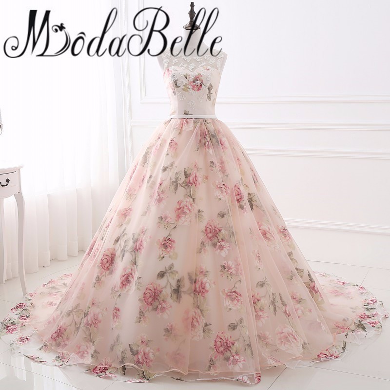 simple blush wedding dress