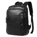 Korean Style Designer Daypack Durable Leather Backpack Men Business Casual Laptop Backpack Fashion Solid Color Travel