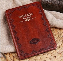 1pcs Classic For Amazon Kindle Voyage Korean Mosiso Retro Vintage Book Case Wake UP Sleep Ultra-slim PU Leather Flip Cover +Film