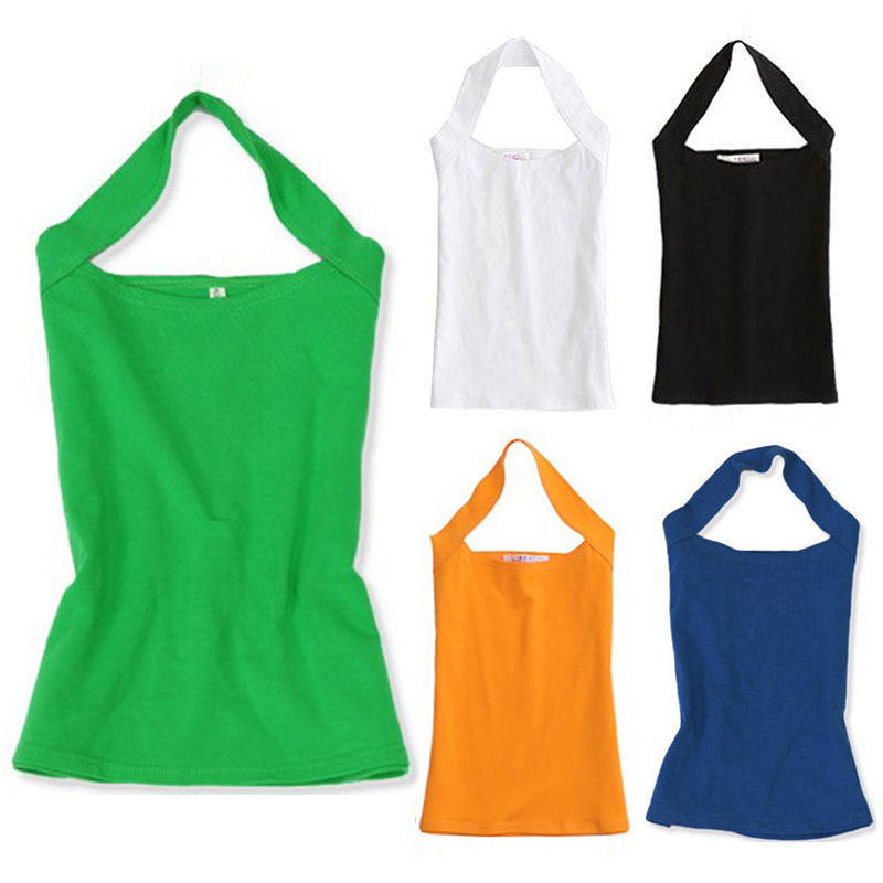New Fashion Sexy Women s Lady Halter Neck Sleeveless Vest Tank Tee Backless Top Free shipping