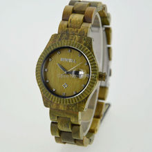 Fashion Women Wooden Wristwatches Japan Miyota Movement With Calendar New Design Natural Wood Wristatches