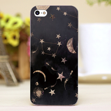 Constellations moon and stars Design transparent case cover cell mobile phone cases for Apple iphone 4 4s 5 5c 5s hard shell