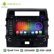 Quad Core 2Din Android 5.1.1 8″ 1024*600 DAB+ Car DVD Player Radio Stereo Audio Screen GPS For Toyota Land Cruiser 200 2007-2013
