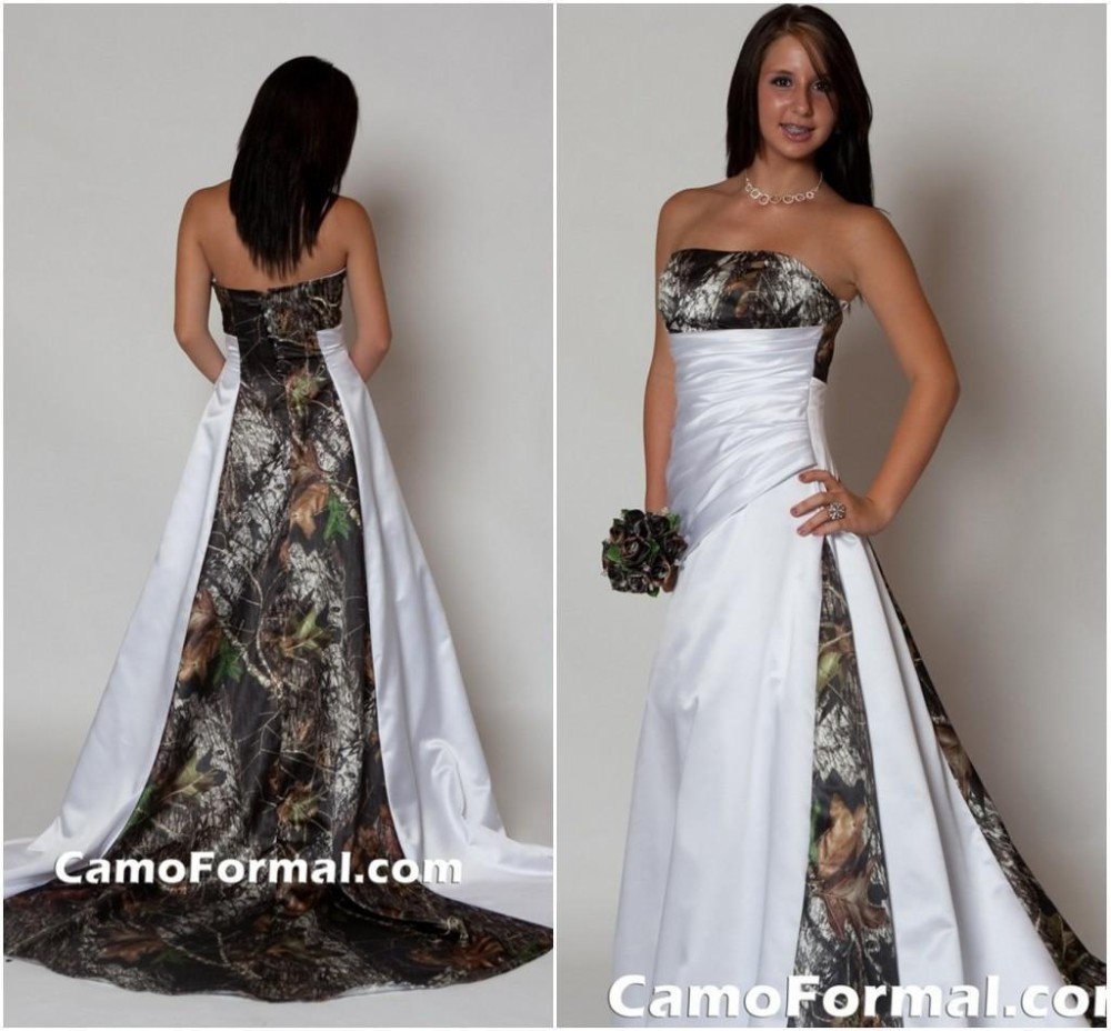 camo wedding dress