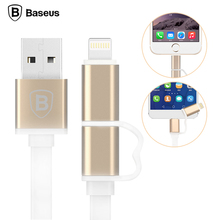 Original Baseus 2 in 1 Multi 1M USB Charger Date Cable For iphone6s/6/6s plus/ IOS 8 /Android Mobile phone charging cabos
