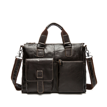 COUPON Guaranteed 100% real Cowhide Genuine leather shoulder tote messenger bags men business laptop handbags briefcase bags