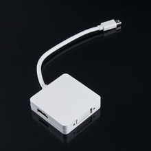 1pcs Hot Worldiwde 3 in 1 Thunderbolt Mini Displayport to DP HDMI DVI Adapter Cable For MAC pro AIR
