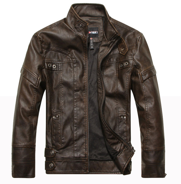 Новые поступления весна осень бренд кожаные куртки мужчины бомбардировщик кожаная куртка дубленка мотоцикла XD033