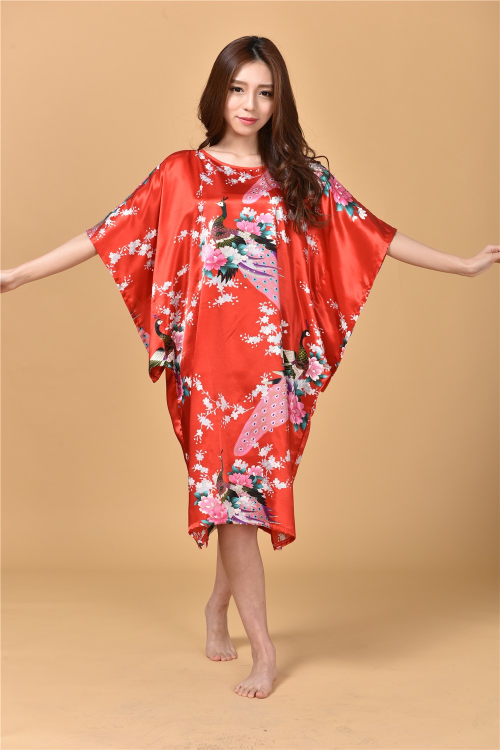 2021 Wholesale Hot Sale Chinese Women'S Silk Sleepwear Robe Summer