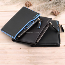 1PC New 2015 men wallets Faux Leather Bifold Wallet ID credit Card holder Coin Purse Pockets Clutch with zipper Wallets,Coin Bag