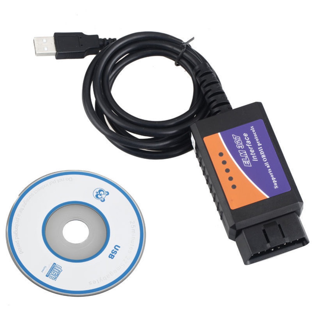 12  ELM327 USB OBDII OBD2       V2.1 CD  