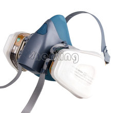 N95 7502 7 Piece Suit Respirator Painting Spraying Face Gas Mask Free Shipping