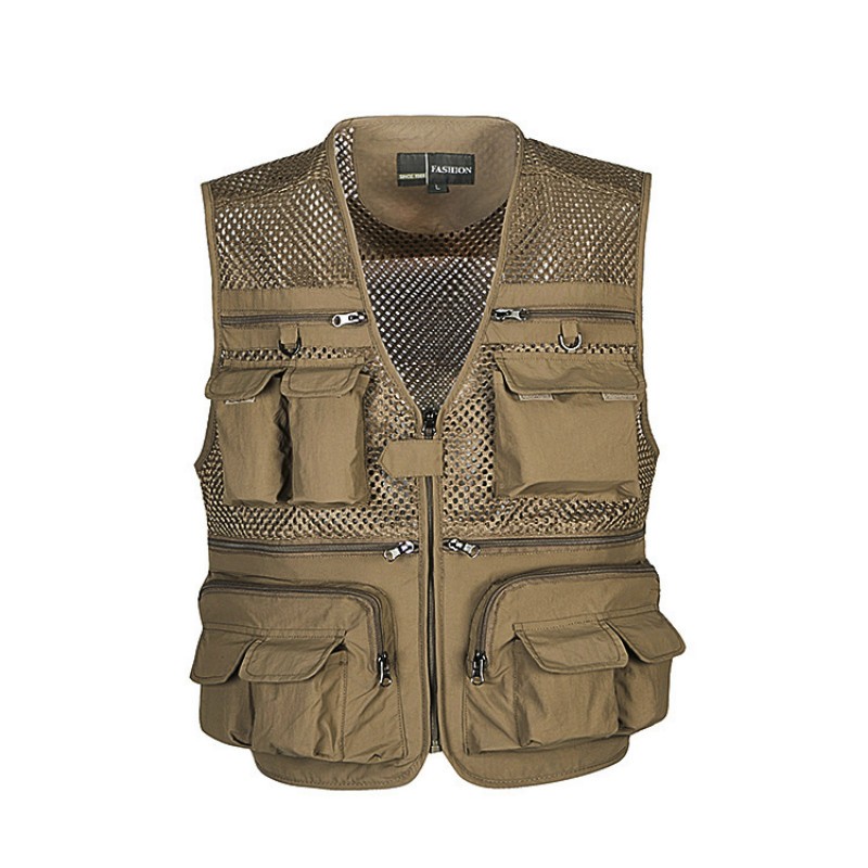 Description Picture 5 of itemOutdoor Fishing Vests Quick Dry Breathable Multi Pocket Mesh Jackets Photography Hiking Vest Army green fish Vest