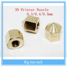 3D Printer Nozzle Makergear Prusa Head J-head Extrusion Nozzle Copper E3D Nozzle / Extruder 0.3/0.4/0.5MM