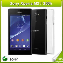 Original Unlocked Sony Xperia M2 / S50h Quad-core 4.8 inch 1GB + 8GB WCDMA Refurbished Android Mobile Phone 8.0MP NFC GPS