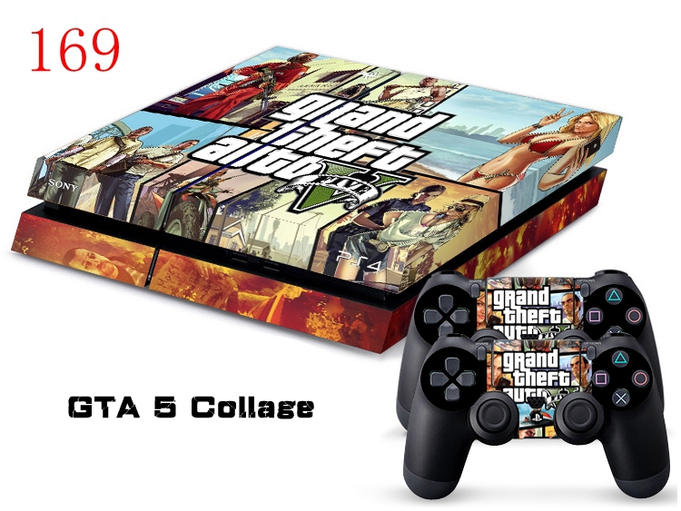 Gta Collage Wrap Decal Cover For Ps Vinyl Sticker For Ps Console