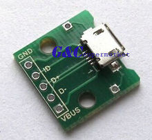 5pcs MICRO USB to DIP Adapter 5pin female connector B type pcb converter