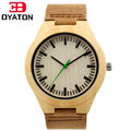 Unique Vogue Men Bamboo watch Wooden Watches Quartz Watch Outdoor Sport Wristwatches Clock Leather Strap Relojes