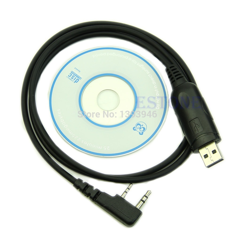 L155 Free Shipping USB Programming Cable CD for Baofeng UV 5R BF 888S Radio