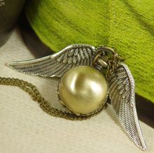 Drop shipping Necklace Pendant Bronze golden Shell wing Chain Antique women man boy girl lady new