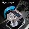 Universal Mobile Phone Car Usb Fast Charger 3 Port Car Charger Digital LCD Voltage Detector For
