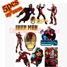 5pcs Hot New 2014 Anime Iron Man Car Stickers And Decals Automobiles & Motorcycles Accessories acessorios para carro adesivo
