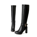 New 2015 Wedges High Mid-Calf Boots For Women Casual Chains Winter