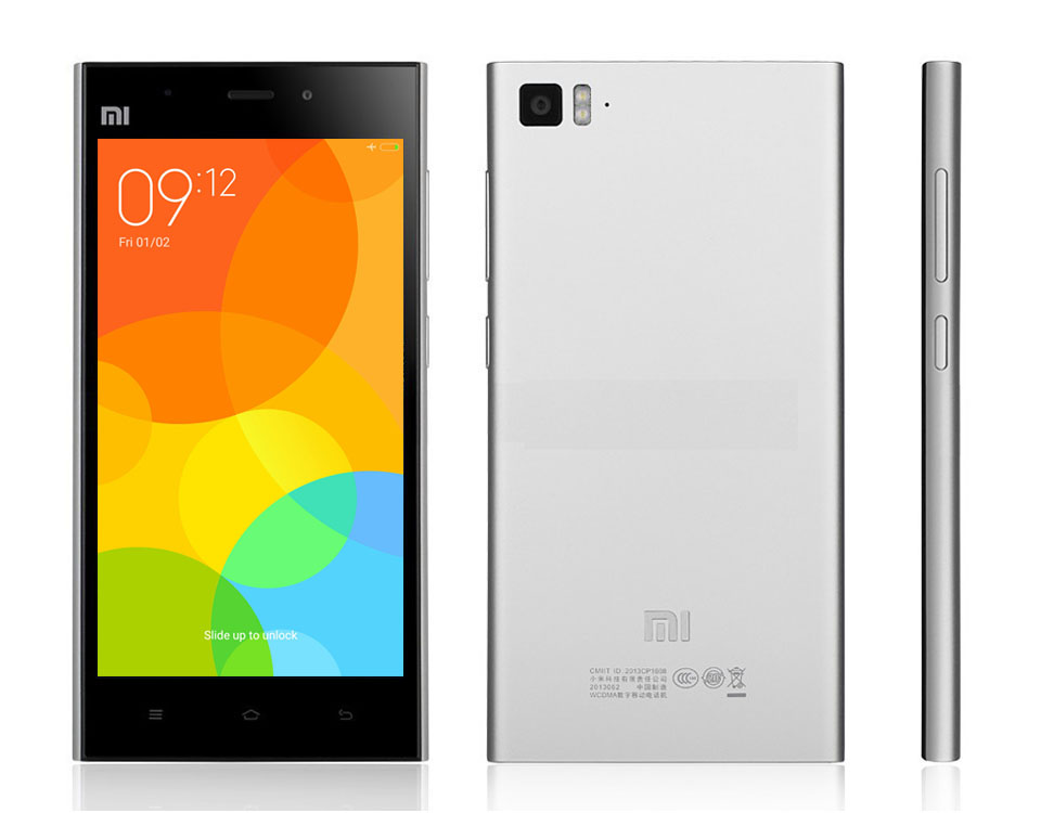 Original Xiaomi Mi3 M3 Qualcomm Quad Core MIUI V6 WCDMA 3G Android Smartphone Mobile Phones 13MP