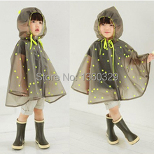 New Korean Style Burberry_ kids Raincoat Yellow Dots Poncho Women Boys Rainwear Children Rain Kids Cloak Waterproof Girl Clothes