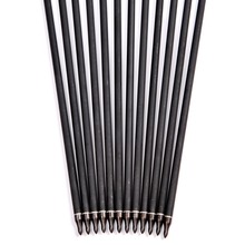 12pcs lot Archery Hunting Mixed Carbon Arrows with Red Black Turkey Feather Replaceable Arrowhead Spine 500