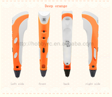 Dewang orange Cheap ballpoint plastic digital pen for kids gifts First Generation 3Dpen 20colors 5mABS filament