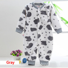 2016 High quality Flannel Baby Boy girl Winter Clothes Thickening Baby Rompers Coverall Baby Clothing Freeshipping