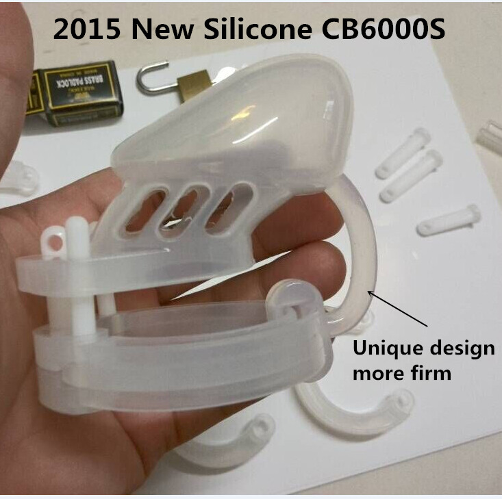 2015 NewComfortable soft silicone male chastity device cb6000 penis sleeve,male chastity belt Unique design,more solid cock cage