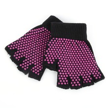 Unisex Anti Slip Fingerless Gloves Grip Sticky For Yoga Pilates Balance