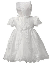 White ivory lace infant baptism baby girl christening gowns long dress princess 1 year birthday party dresses 90142