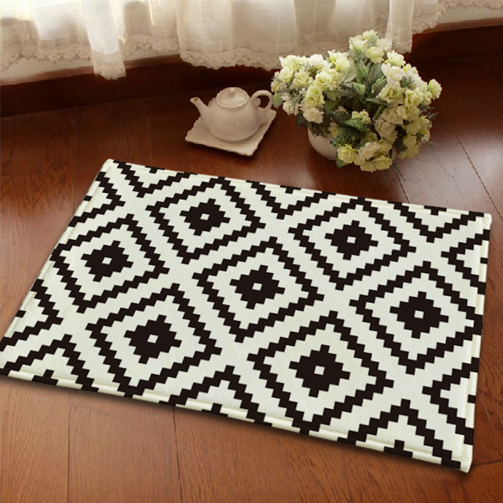 Compra alfombra de blanco y negro online al por mayor de China
