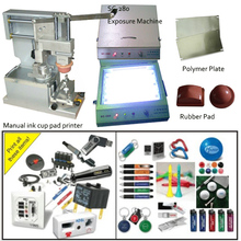 free shipping manual pen pad pring machine with ink cup, easy to operate