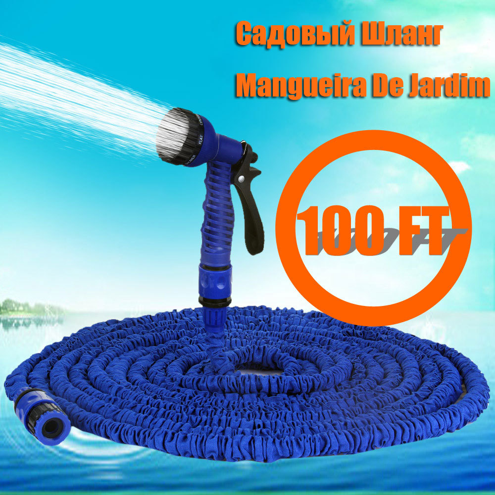 2015 Free shipping 100ft Expandable Magic flexible Hose Water for Garden Car Pipe Plastic Hoses to